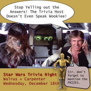 Star Wars Trivia @ Walrus + Carpenter