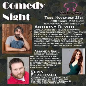 Comedy Night at Walrus @ Walrus Alley